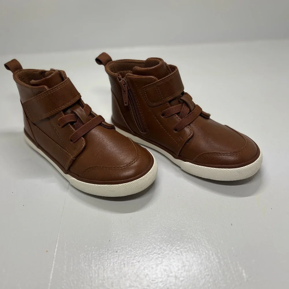 Wonder Nation Brown Kids High-Top Sneakers size 10